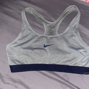 Grey nike sports bra